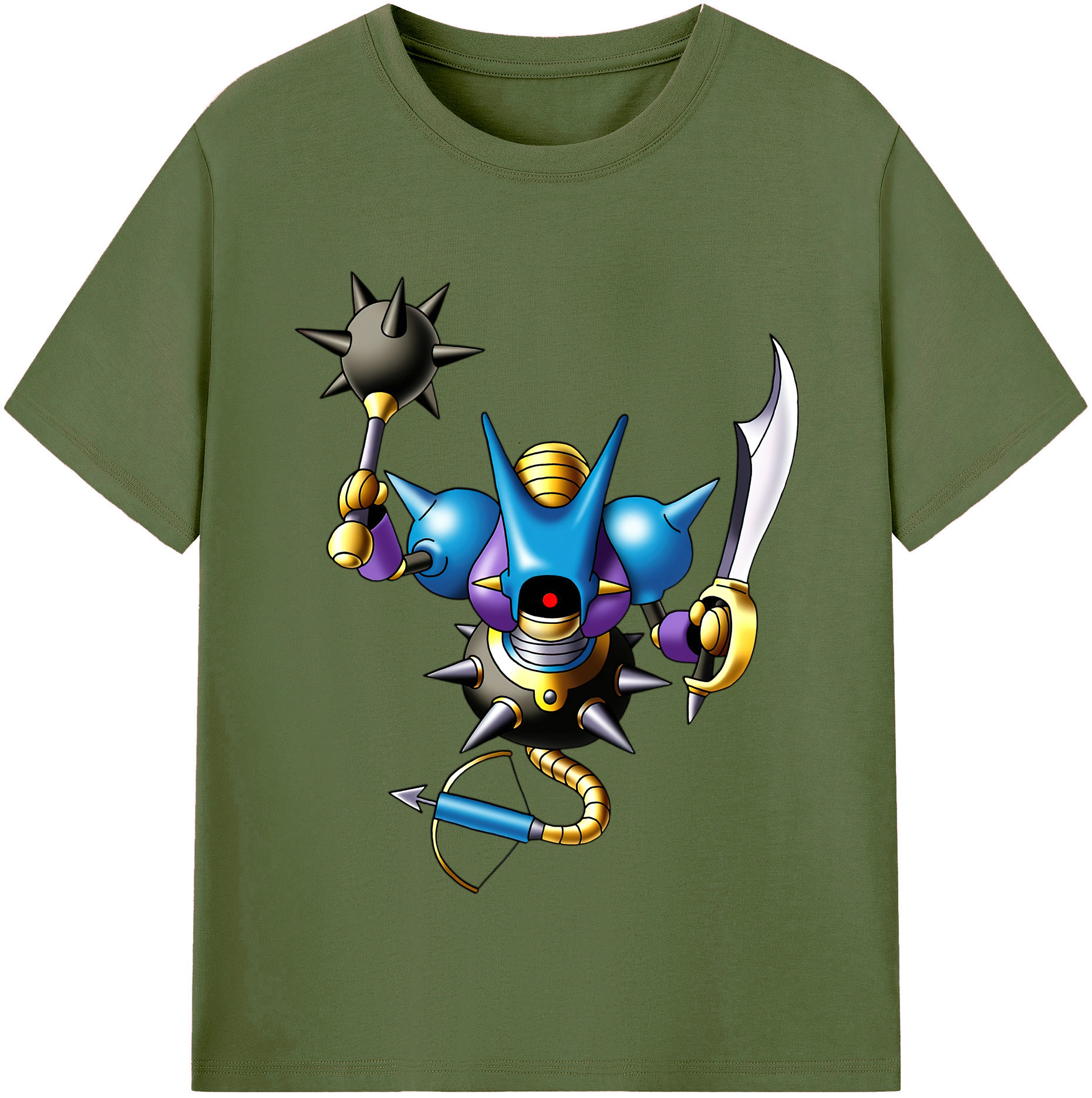 （画像用） ドラゴンクエスト Doragon Kuesuto Dragon Quest 綿100％半袖Tシャツ（フロントプリント）